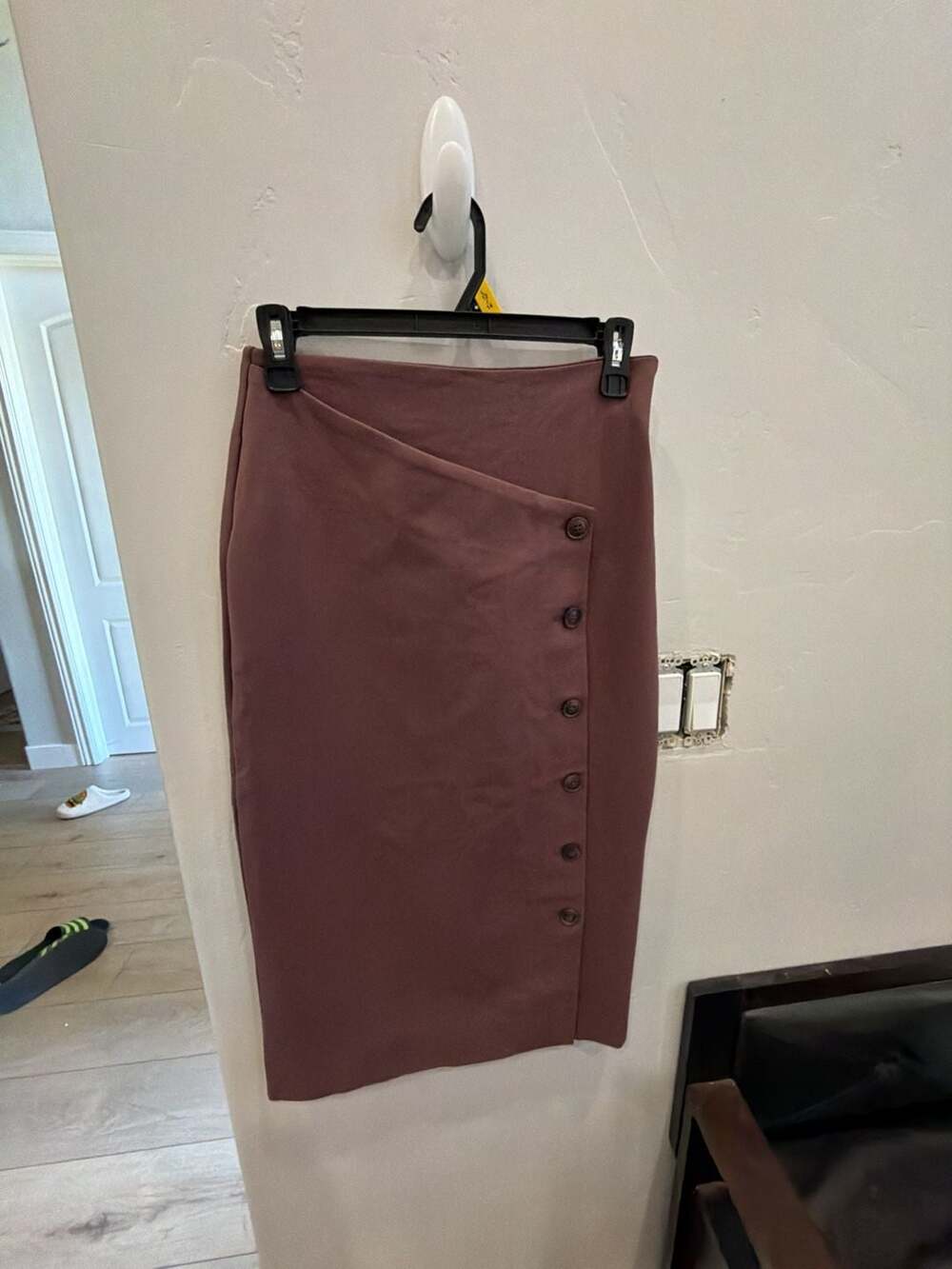 böhme Plum Pencil‎ Button Down Skirt